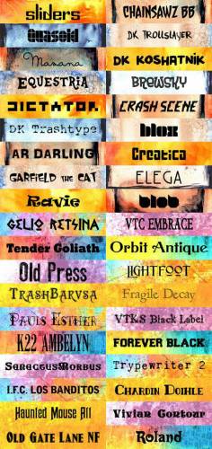 Exclusive Collection of Colorful Fonts